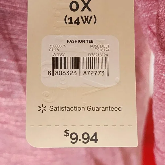 Terra and Sky Rose Dust Poly Rayon Cardi Lgth Fashion Tee Generous Fit Sz 0X 14W - Picture 13 of 16